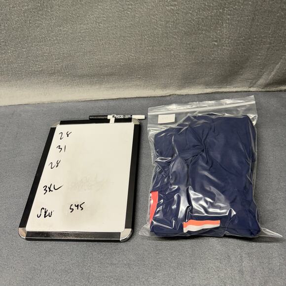 Rhoback 1/4 Zip Mens 3XL Blue Q-Zip Pullover Golf Activewear Pink Collar - Picture 8 of 8